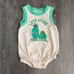 Cat and Jack Lets Stick Together Sleeveless Graphic Romper